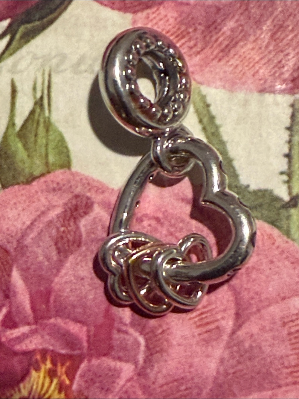 Authentic Pandora Rose Heart Highlights Dangle #787247NLCMX